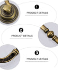 Detail view of Vintage Teardrop Drawer Pulls Set With Retro Vibe European Style Alloy Cabinet Handles, aged bronze finish.
