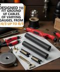 Heavy Duty Underground Wire Splice Kit For 14/3 To 8/3 UF Cables 600V Direct Burial With Waterproof Heat Shrink Connectors And Adhesive Lined Tubing shown unassembled with tools