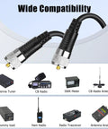 RG8X Coax Jumper Cable 6ft UHF Male to Male Low Loss 50 Ohm CB Antenna Cable for Ham Radio Rig with device compatibility
