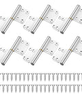 Six Piece 4 Inch Lift Off Flag Hinges Kit With Screws For Cabinets Courtyard Gates And Windows Detachable Aluminum Hinges Silver