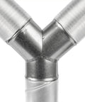 6 Inch Duct Splitter Y Shape Metal Connector For Exhaust Fan And Dryer Vent Hose 3 Way Duct Hose Connector With Two Branches