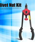 Rivet Nut Gun Kit For M3 To M12 Sizes, High Carbon Steel Hand Riveting Pliers with durable handle, blue background