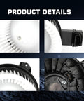 Close-up of AC Blower Motor With Fan Replacement Plug-And-Play For Honda Accord 2013 2017, various detailed views