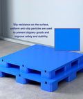 Built Tough Blue Plastic Pallet With Anti Slip Surface, Heavy Duty Polyethylene Dunnage Rack, Moisture Proof, Way Entry Design