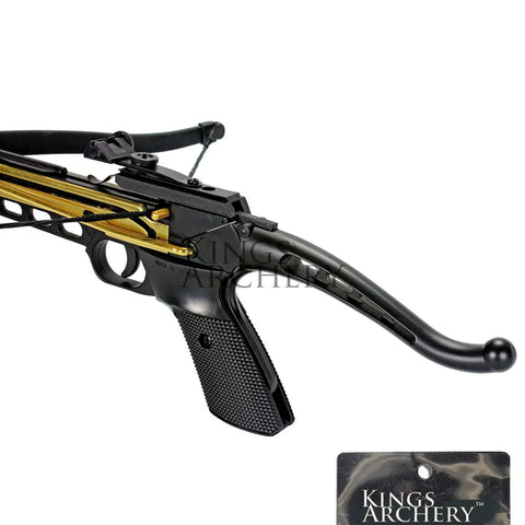 80 Pound Self Cocking Crossbow Bundle With Adjustable Sights, 27 Aluminum Arrows, Spare String And Caps, Fiber Glass Bow