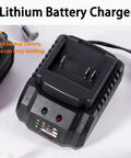 Gutsy FourWheel Electrician Wire Puller Featuring Sweet Infinite Speed Tweaks And Flexible Head Geometry For Dead Simple Pipe Cable Runs Comes Loaded With Dual Batteries, lithium battery charger in use.