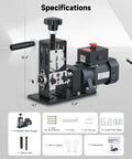 Heavy Duty Electric Wire Stripper Machine Featuring Multiple Operation Modes For Rapid Automated Cable Peeling, close-up view with specifications.