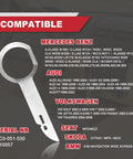 Pin Style Car Radio Removal Kit With DIN Release Keys 4 Pack Aluminum Fascia Tools For Audi VW Mercedes BMW compatibility guide.
