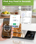 Smart Food Kitchen Scale With Nutrition Calculator, Color Display showing precise portion control and app barcode scanning