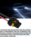 Headlight Wiring Harness Kit For 9005 9006 9012 HB3 HB4 Plug Sockets Female Adapters Pigtail Connector Set with lit car