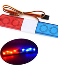 One Tenth RC Police Lights LED Flashing Lamp Kit With Nine Modes For Off Road Crawlers And Rally Trucks in blue and red