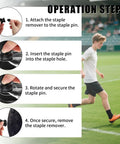 Operation steps for 12 Pack Football Boot Studs 0.51 Inch And 0.63 Inch Plastic Soccer Cleats Replacement Spikes With Nail Remover