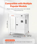 Transparent 3D Printer Enclosure With Ventilation And LED Lighting, Dustproof Waterproof Protective Case shown with dimensions