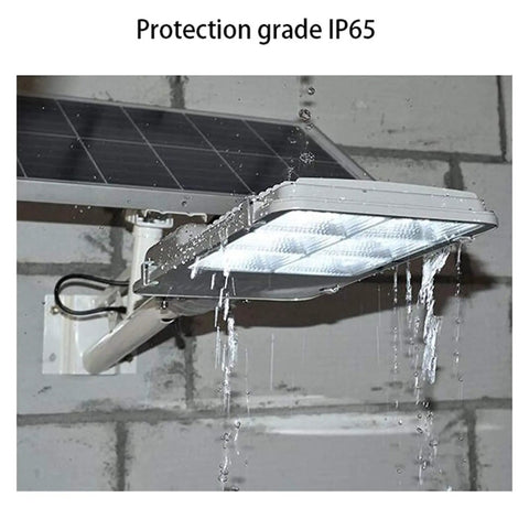 Badass Outdoor Solar Security Flood Lights With Remote Control And Adjustable Bracket Damn Tough Waterproof Dusk Till Dawn Lighting with water droplets