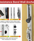 Adjustable Resistance Band Wall Anchor With Thirty Five Lockable Positions Rock Solid Metal Training Platform detail showing locking mechanism