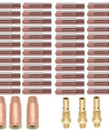 Lincoln 46-Piece MIG Welding Consumables Kit For 100L Welder With 40 Contact Tips 0.035 In 3 Gas Nozzles 1/2 In And 3 Gas Diffusers 0.035 In