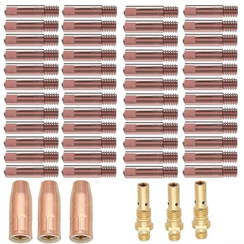 Lincoln 46-Piece MIG Welding Consumables Kit For 100L Welder With 40 Contact Tips 0.035 In 3 Gas Nozzles 1/2 In And 3 Gas Diffusers 0.035 In