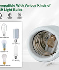 Porcelain Mogul Socket Extender For E39 Base Lighting 10 Pack Extends Bulb Length Two Point Three Six Inches And Supports LED