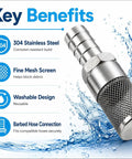 Stainless Steel Water Pump Filter Hose End Strainer Barbed Inline Mesh Screen 10mm Three Quarter Inch with key benefits.