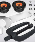 Front Mount Hydraulic Steering Cylinder Seals Kit With Pin Wrench HS5157 For Seastar HC5345 shown with components