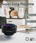 Shower Speaker Pro Upgraded IPX7 Waterproof Bluetooth Speaker With 8W Crystal Sound And Rich Bass on suction cup in kitchen