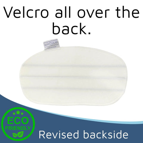 Back view of 8 Pack Steam Mop Pads For ThermaPro 10-In-1, showing full surface Velcro for easy attachment.