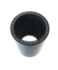 Top view of 1.75 Inch Straight Silicone Hose Coupler High Temp Beefed Up 4 Ply Reinforced Heavy Duty 3 Inch Length 150 PSI Max Pressure