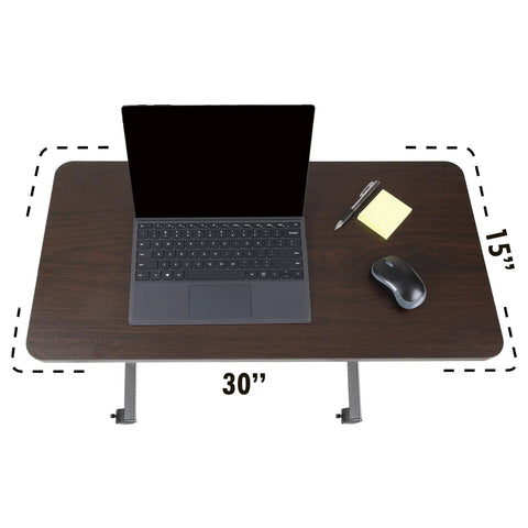 Rolling Overbed Table With Wheels For Bedside, Sofa Or Recliner Adjustable Height Laptop Desk with 15x30 inch top