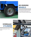 Rock Solid Heavy Duty Hydraulic Scissor Lift Table For Big Time Warehouse Cargo Handling Mobile Platform with no-marking wheels and hydraulic cylinder.