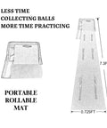 Indoor Golf Putting Mat With Ball Return For Home Office Practice Realistic True Roll Green Surface 7.3 Feet Long Diagram