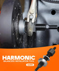 All In One Harmonic Balancer Installation And Puller Tool Set for Chevy small block and big block cranks in use on engine