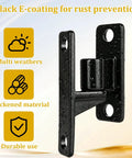 Rock Solid Four Pack Black Gate Hinges Made From Top Shelf 304 Stainless Steel For Outdoor Fences And Farms Rust Proof Heavy Duty Door Hardware with a black E-coating.