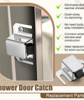 2 Pack Stainless Steel Shower Door Latch Replacement With Rust Proof Tip No Fuss Easy Install Soft Close Design