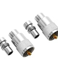 PL259 Coax Connector UHF Male Solder Plug With Reducer For RG8 RG59 RG8x LMR400 RG213 Coax Cable Ham Radio Antenna Builds