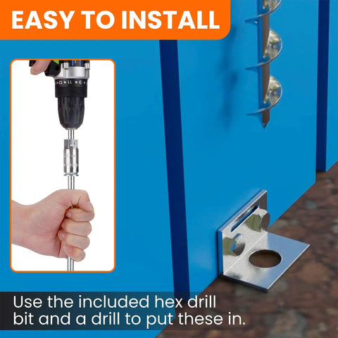 Built To Last And Tough As Nails 40 Inch Ground Anchors Set Of 4 With Brackets And Drill Bit For Mobile Homes Sheds Swing Sets And Play Structures Easy To Install With Your Drill And The Included Bit