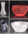 Various 3D printed objects showcasing the versatility and strength of Budget Friendly PETG Filament 1.75mm 1kg Spool Glossy Finish.
