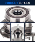 Front Wheel Hub and Bearing Assembly for Toyota Corolla 2019-2022 and Prius 2016-2022 including Prius Prime 2017-2022 and Prius AWD-E 2019-2022, 5-Lug, With ABS, 2-Pack, close-up details of hub design.