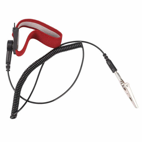 Anti Static ESD Grounding Wrist Strap Adjustable Antistatic Bracelet For Electronics Assembly, dust free cleanroom friendly.