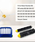 Pro Grade Roomba 600 And 500 Series Replacement Accessories Kit with filter, bristle brush, and side brush displayed