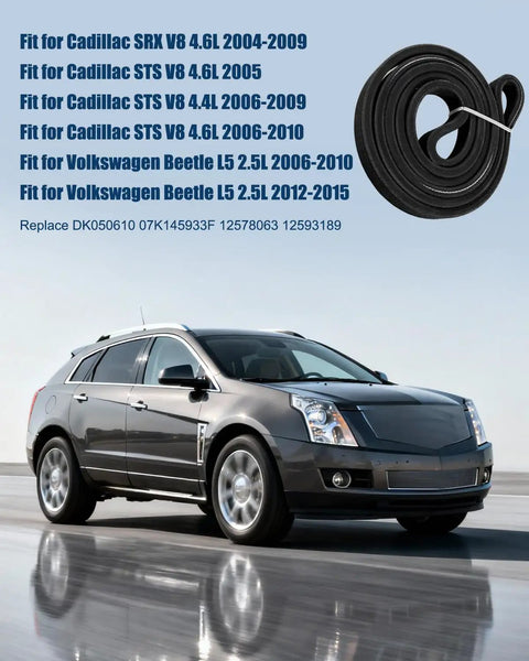Dope 61 Inch Dual-Sided Engine Drive Belt Fit For Volkswagen Jetta 2012 To 2014 Plus Cadillac SRX V8 4.6L 2004 Onwards on a sleek Cadillac SRX.
