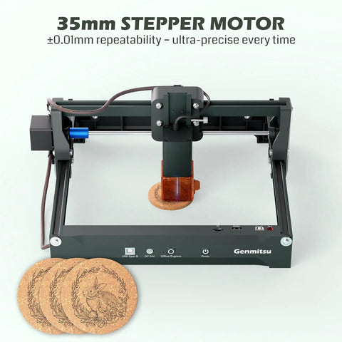 Desktop Laser Engraver Kortek 5W Dope Portable, Ultra Precise to 0.01mm, Wireless App Control, engraving coasters