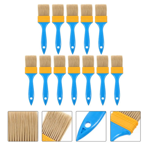 2 Inch Nylon Bristle Paint Brush With Plastic Handle, Thickened Oil Based Brush For DIY Home Projects, 20 Piece Set