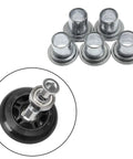 20 Pieces Inline Skate Axle Spacers and Wheel Bearing Spacer Set With Side Plugs and Shaft Gaskets, Durable Alloy Construction
