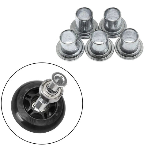 20 Pieces Inline Skate Axle Spacers and Wheel Bearing Spacer Set With Side Plugs and Shaft Gaskets, Durable Alloy Construction