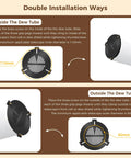 Diagram of Bahtinov Mask For Telescopes FM60mm Focusing Tool showing inside and outside dew tube installation options