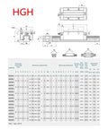 Top Notch High Precision Linear Guide Rail Kit With Four Smooth Blocks For 1000mm Setup Plus Extra Length Options Like 950 And 1200MM For Awesome CNC Build Or DIY Machine Projects That Need Rock Solid Stability And Super Low Friction Motion Every HGH linear rail dimensions chart for CNC rail block assembly