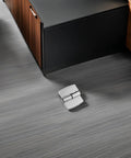 Heavy Duty Stainless Steel Hidden Hinges For Bathroom Partition Doors Folding Door Hardware Set on a grey surface