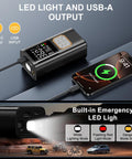 Portable Tire Inflator Air Compressor With 150 PSI Cordless Car Tire Pump Digital Pressure Gauge Auto Shut Off No Fuss Quick Inflation For Cars And Motorcycles On The Go with USB output and LED light