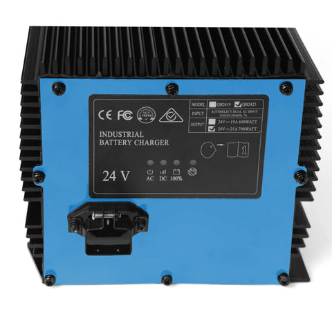 Top Shelf Heavy Duty 24 Volt 25 Amp Automatic Battery Charger For Scissor Lifts Rock Solid Smart Charging With Seamless Shutdown And Beefy Daily Job Site Reliability