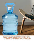 Vicasky Heavy Duty Water Bottle Handle Lifter With Non Slip Grip Works For Buckets And Gallon Jugs Sturdy Pp Utility Carrier on blue gallon jug.